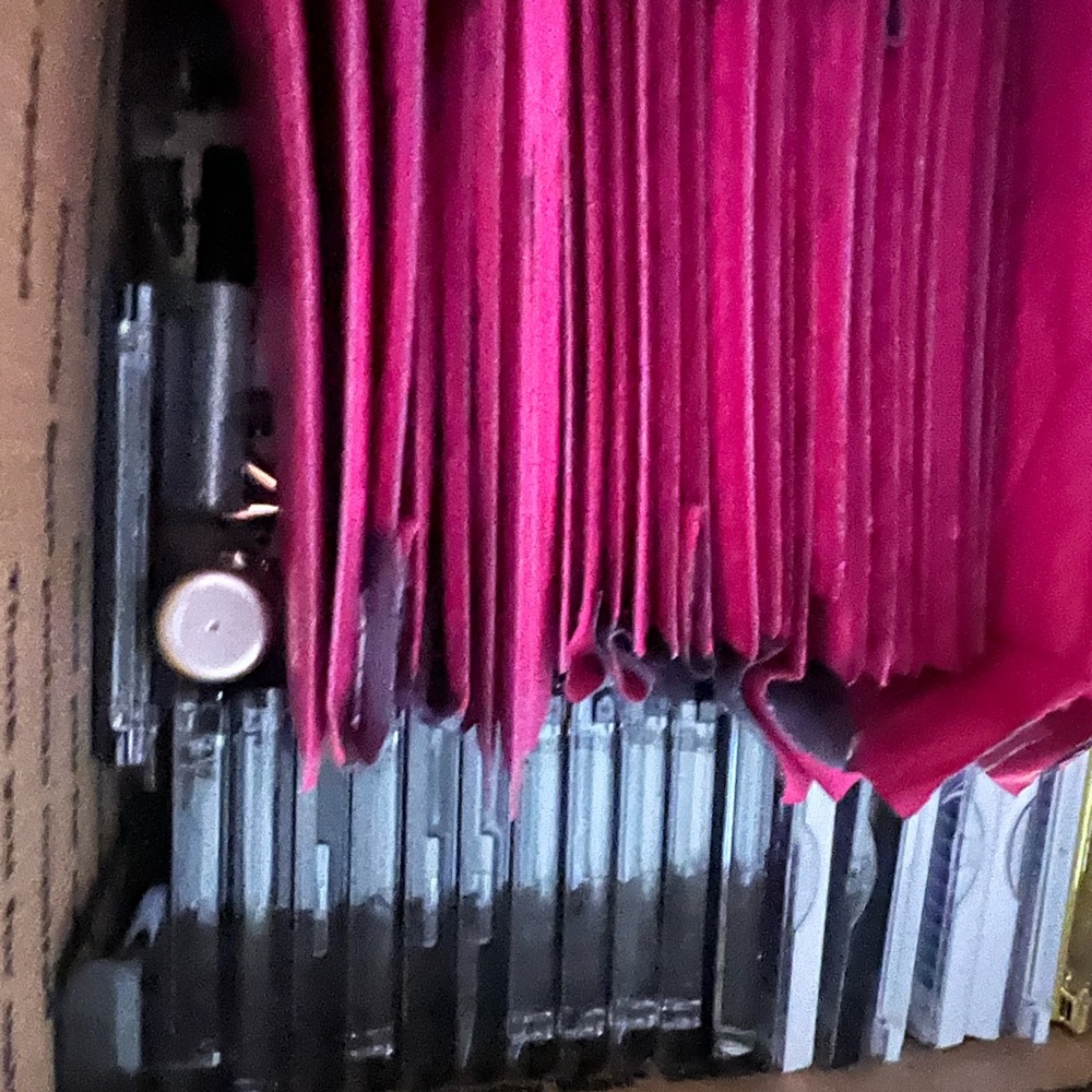 Box of lashes packaging and other items